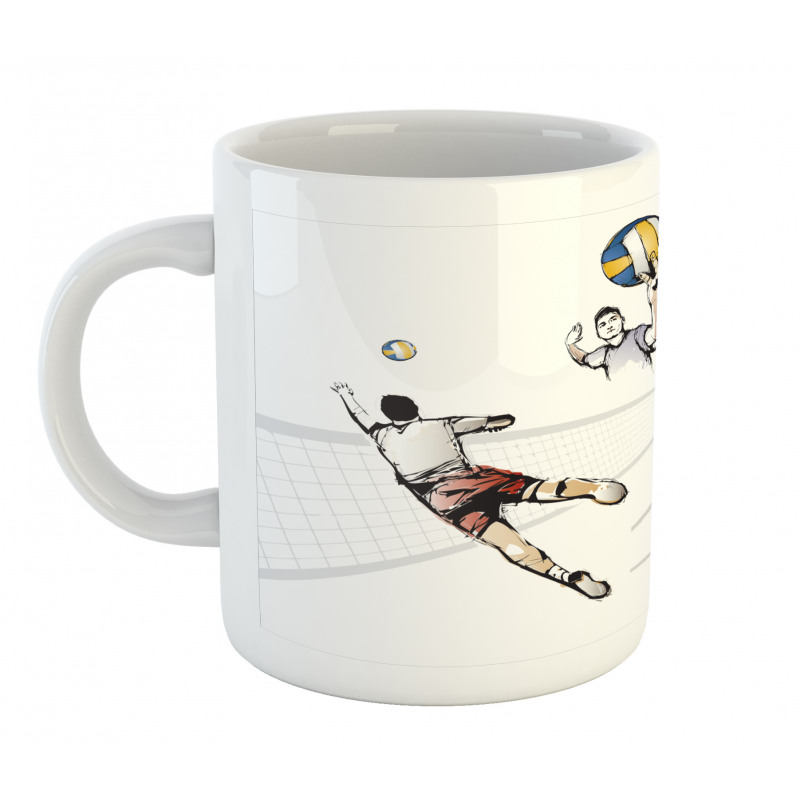 Players Hitting the Ball Mug