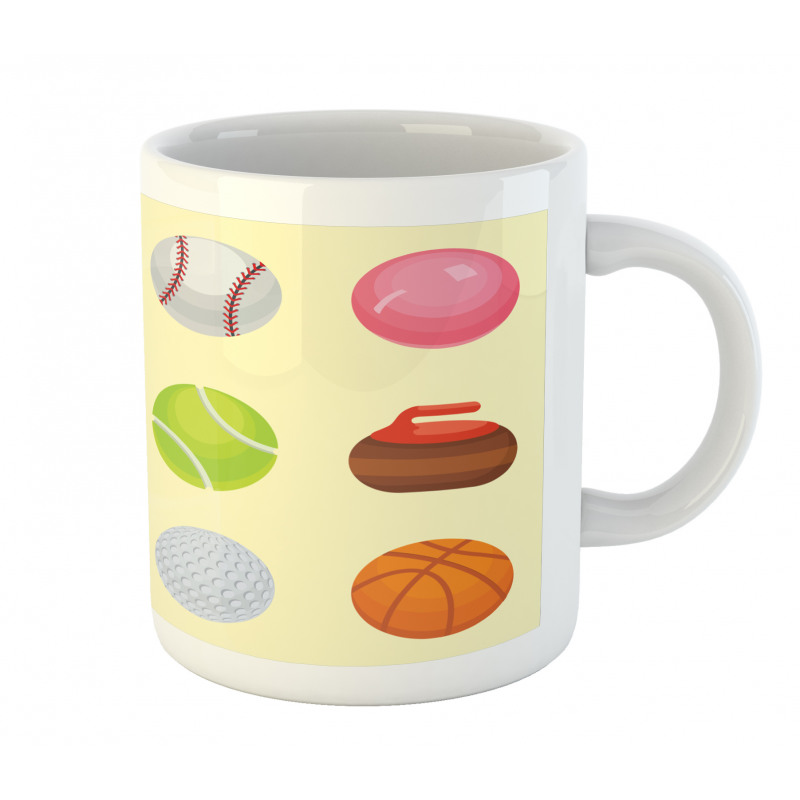 Different Sports Balls Layout Mug