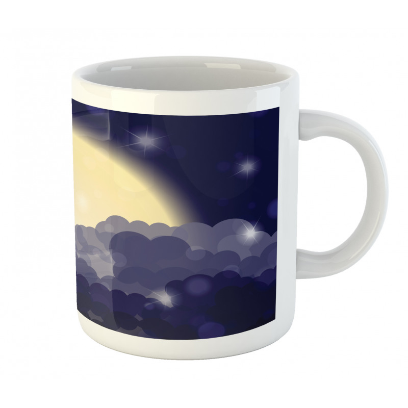 Cloudy Sky View at Night Mug