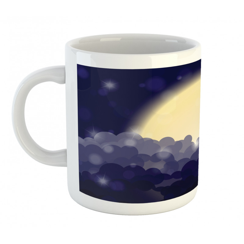 Cloudy Sky View at Night Mug