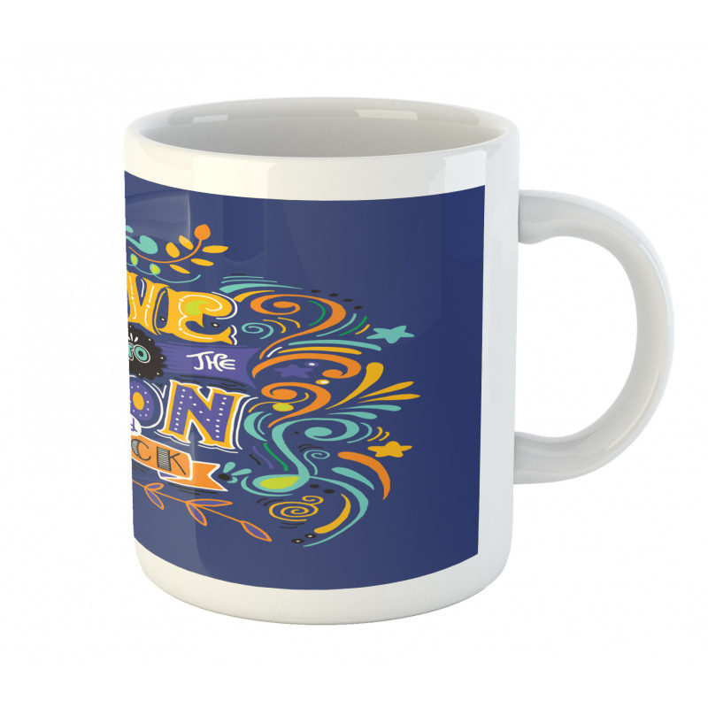 Floral Themed Text Mug