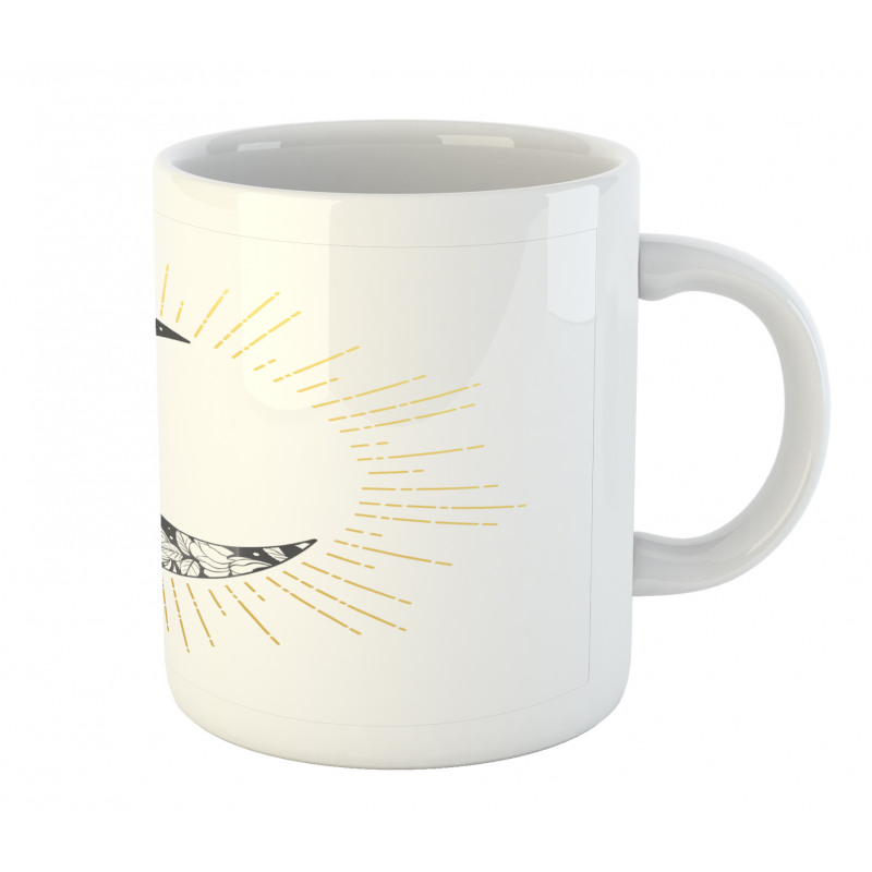 Crescent with Roses Art Mug