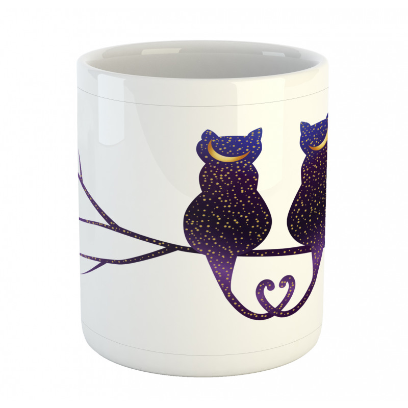 Cats Depicted as Night Mug