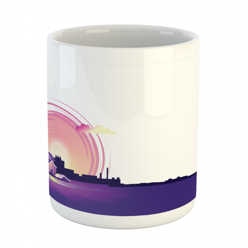 Lighthouse at Sunset Art Mug