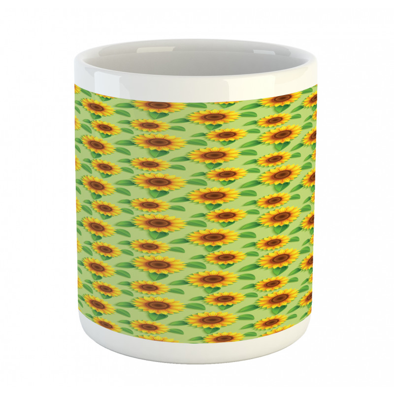 Summer Sunflowers Art Mug