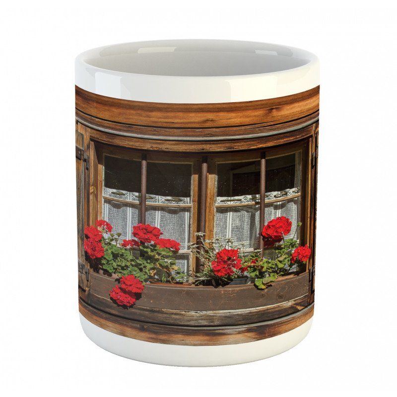 Wooden Hut with Window Mug