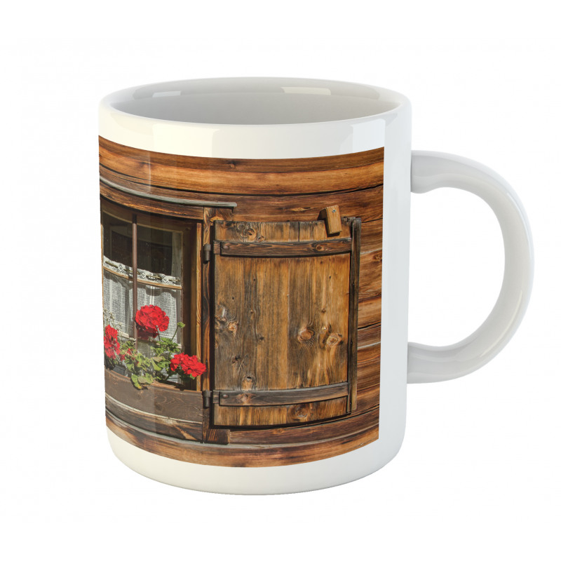 Wooden Hut with Window Mug