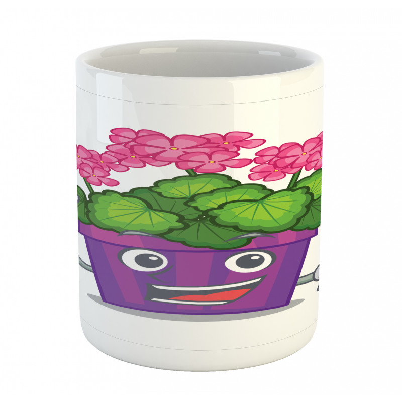 Flower Pot Smiling Art Mug