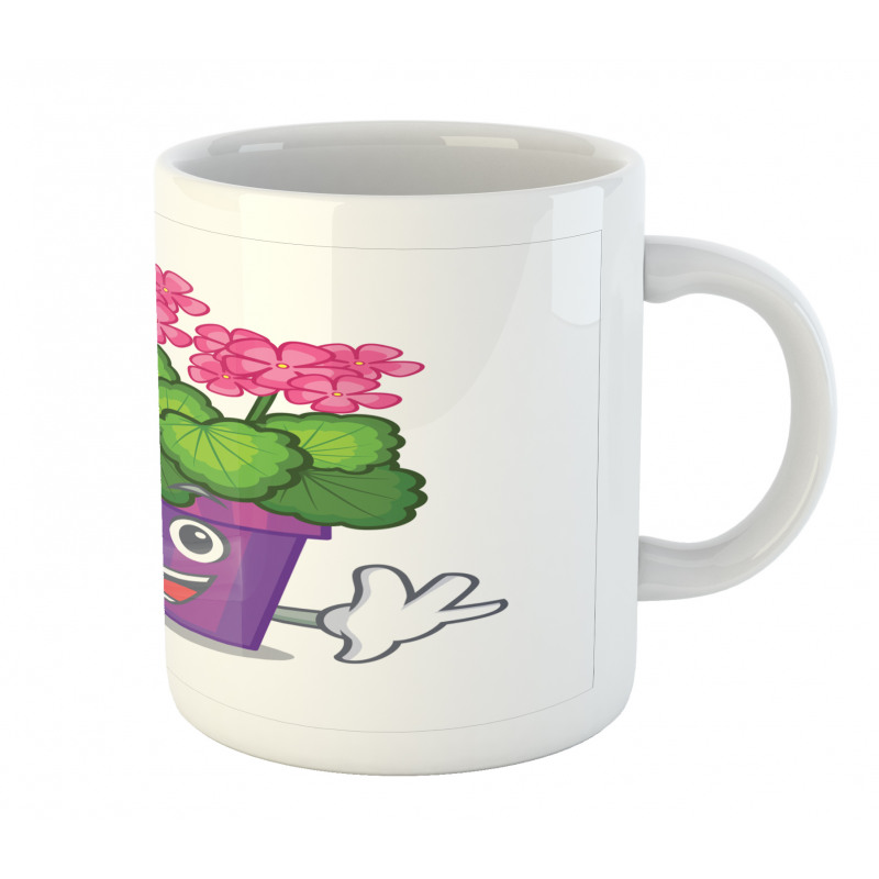 Flower Pot Smiling Art Mug