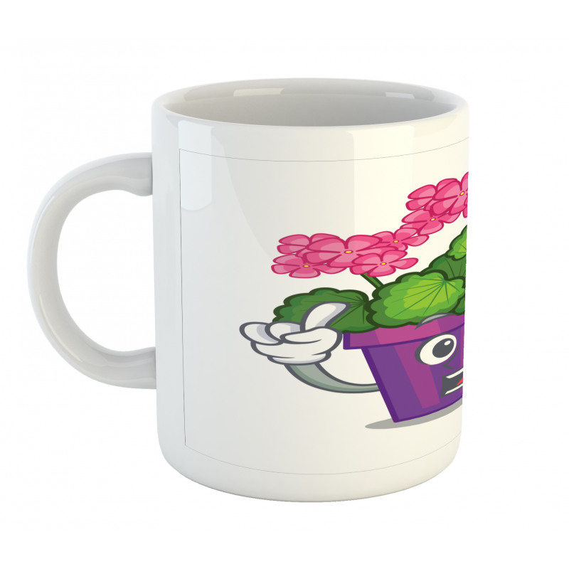 Flower Pot Smiling Art Mug