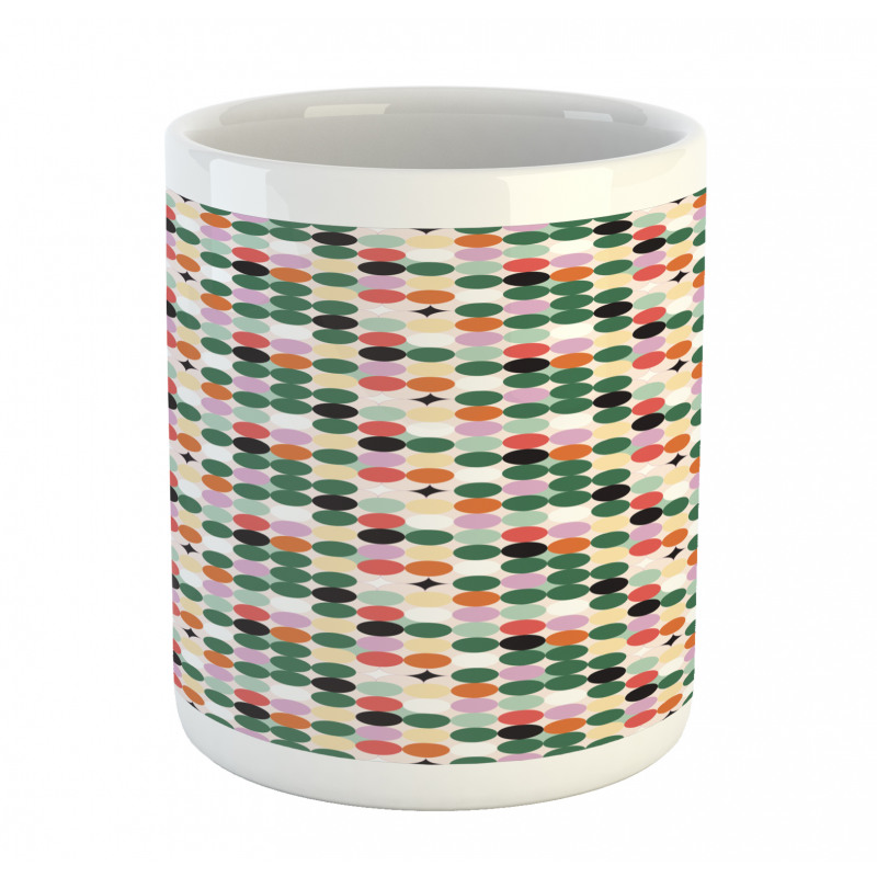 Motley Circles Rounds Motif Mug