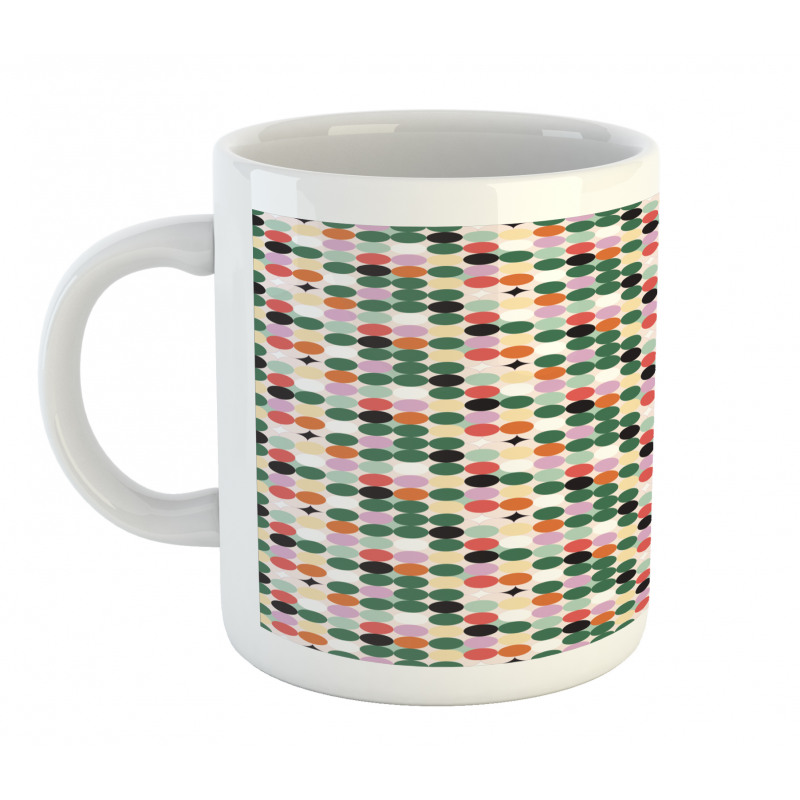 Motley Circles Rounds Motif Mug