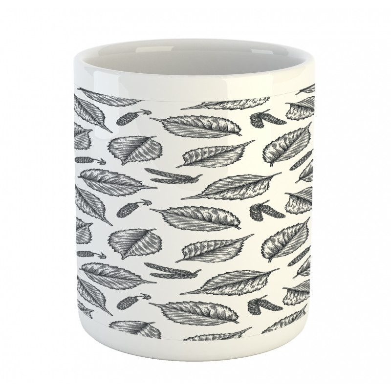 Birch Detail Sketch Foliage Mug