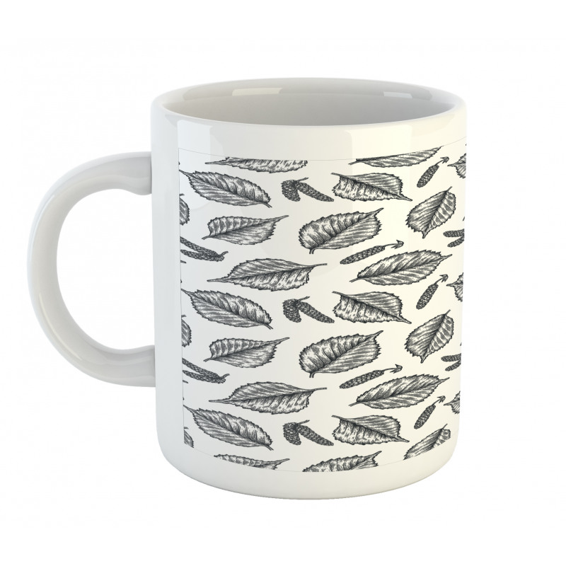 Birch Detail Sketch Foliage Mug