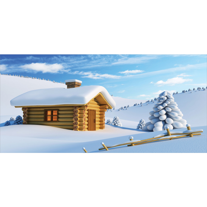 Lodge in Snowy Landscape Mug