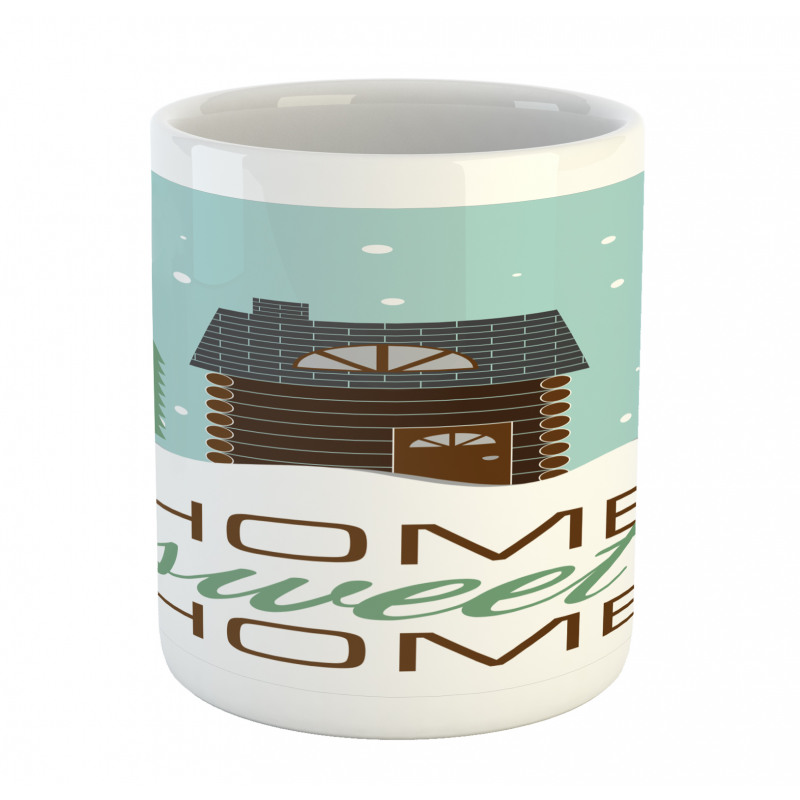 Lodge with Winter Theme Mug