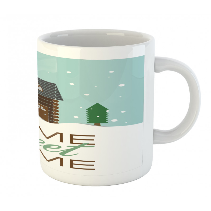 Lodge with Winter Theme Mug