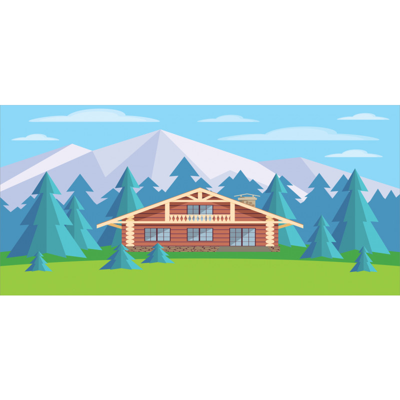 Wooden House in Mountain Mug