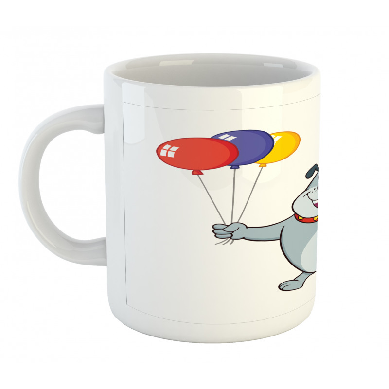 Bulldog Balloons and Cake Mug