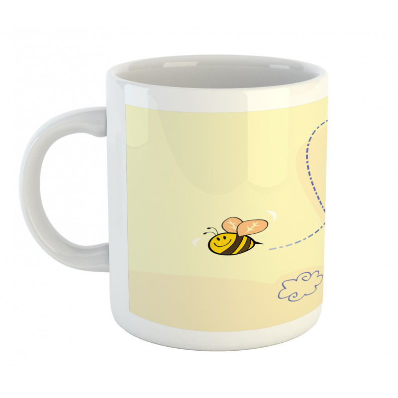 Buzzing Flies Heart Shape Mug