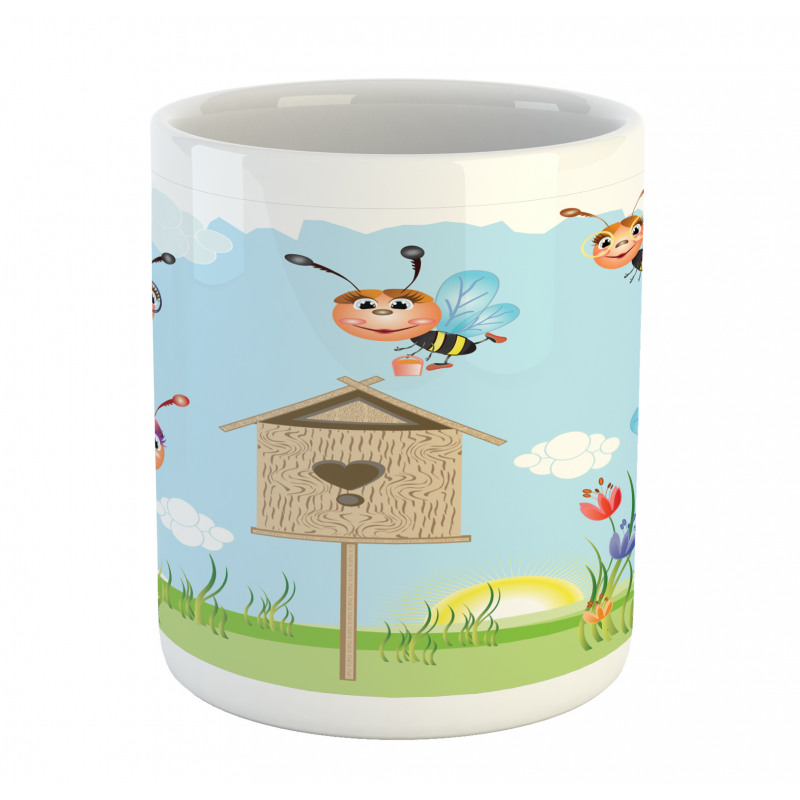 Cheerful Meadow Landscape Mug