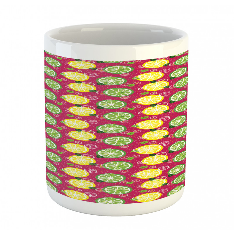 Sliced Citrus Lime Cubes Mug