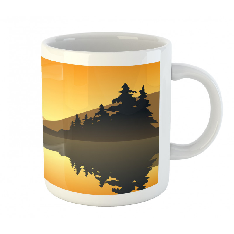 Calm Waters Hills Forest Mug