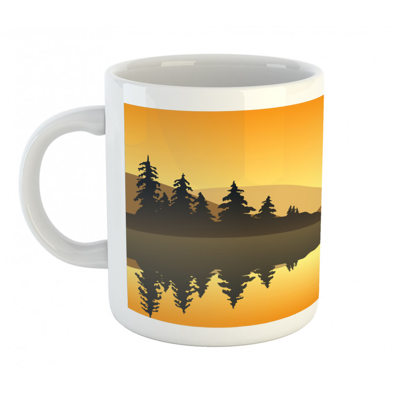 Calm Waters Hills Forest Mug