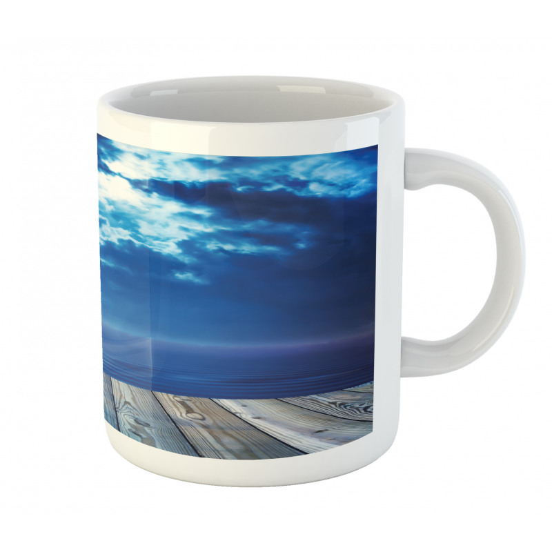 Cloudy View from a Deck Mug