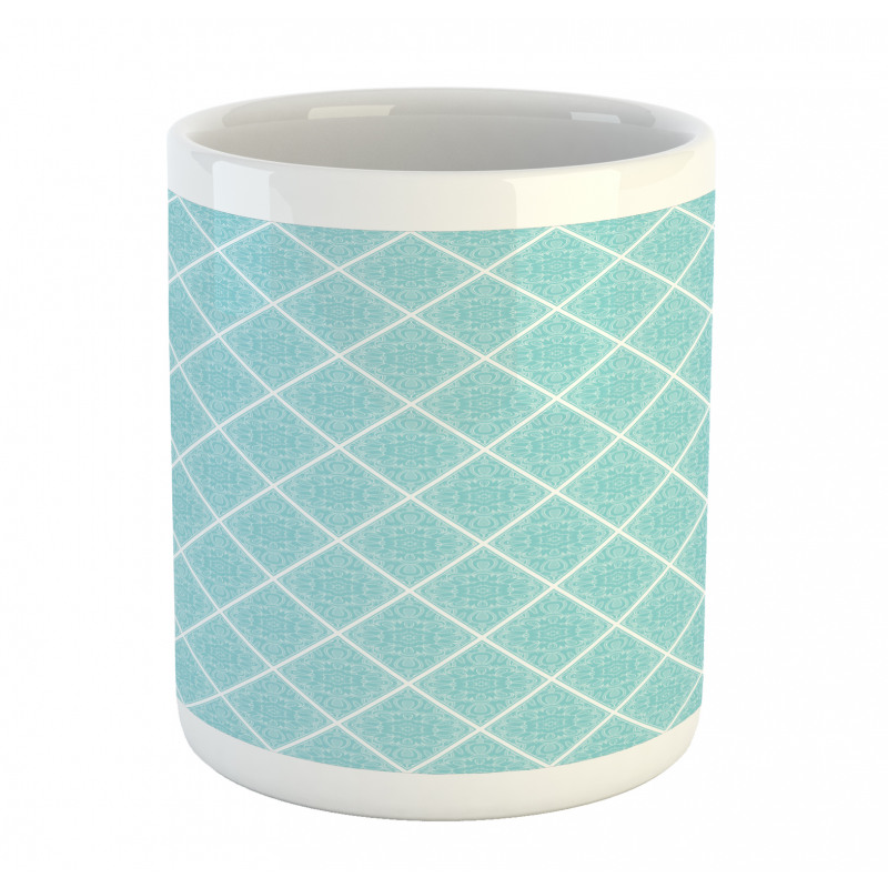 Lacy Flowers in Diamond Mug