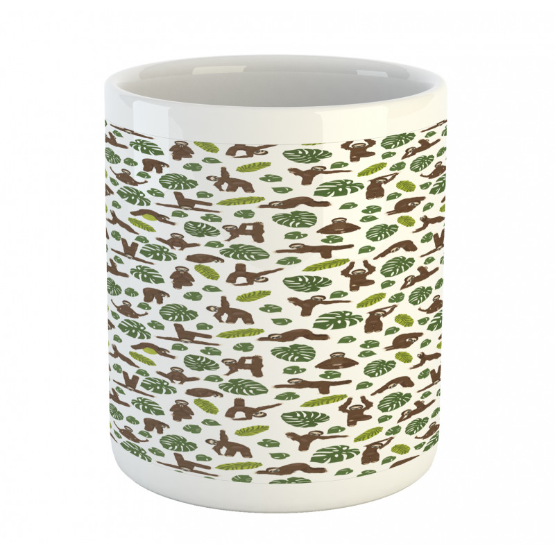 Lazy Animal Monstera Mug