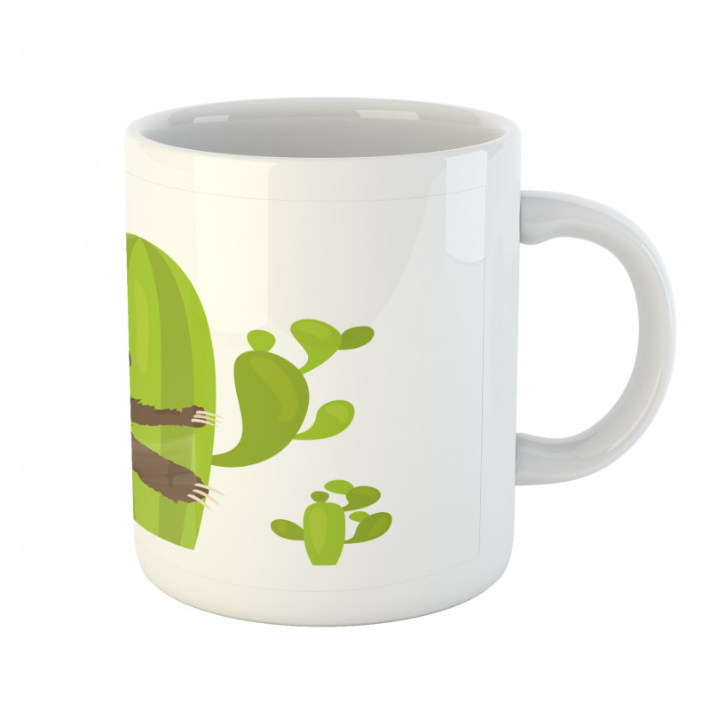 Lazy Hugging Cactus Mug