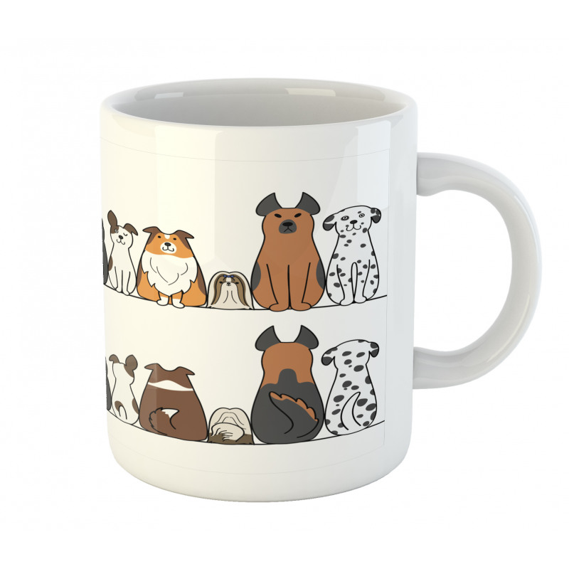 Dog Family in a Row Mug