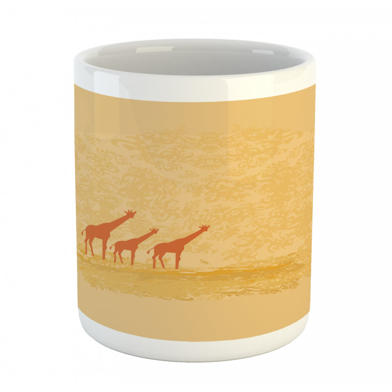 Retro Safari Giraffes Mug