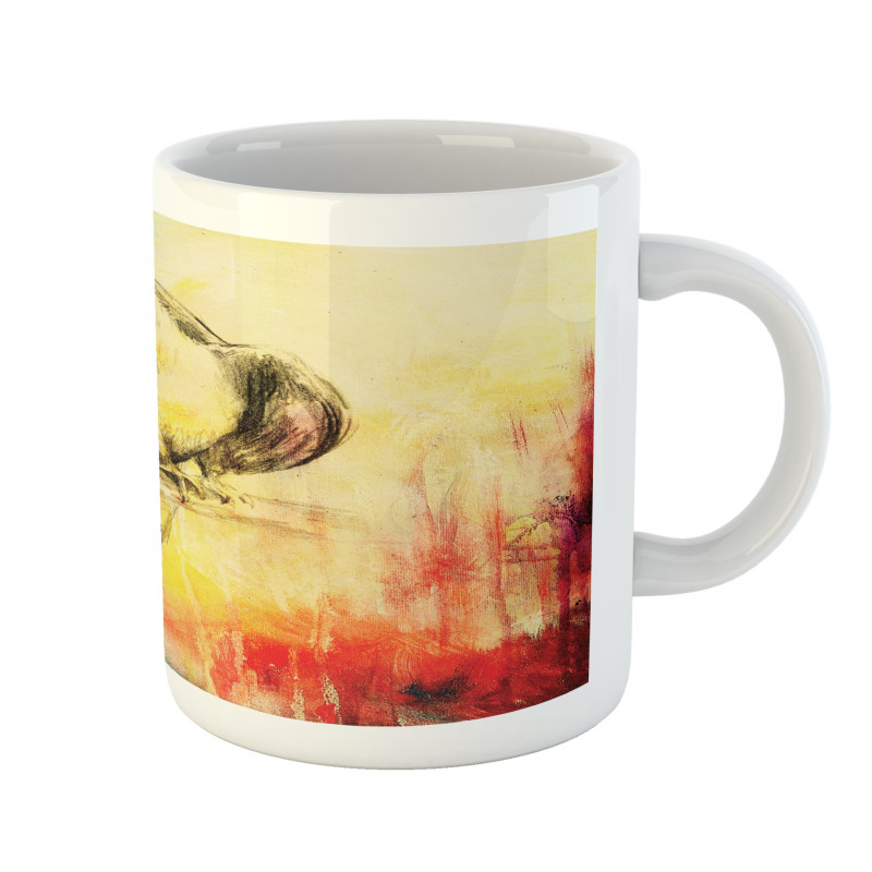 Vintage Grunge Parrot Mug