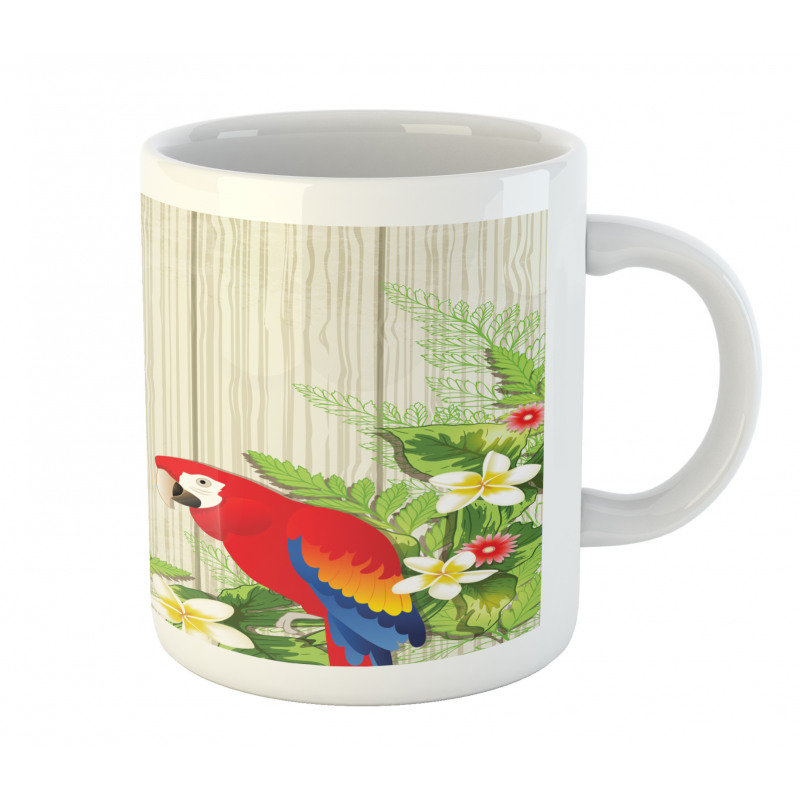 Flowers Parrot Mug