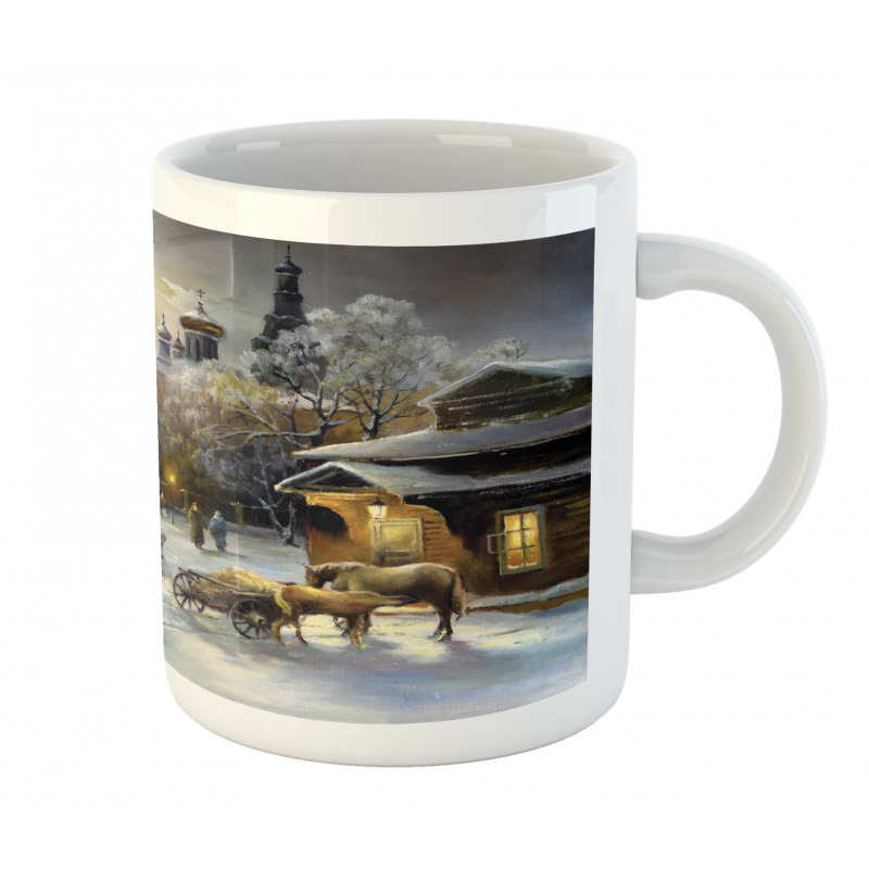 Winter Rural Landscape Mug