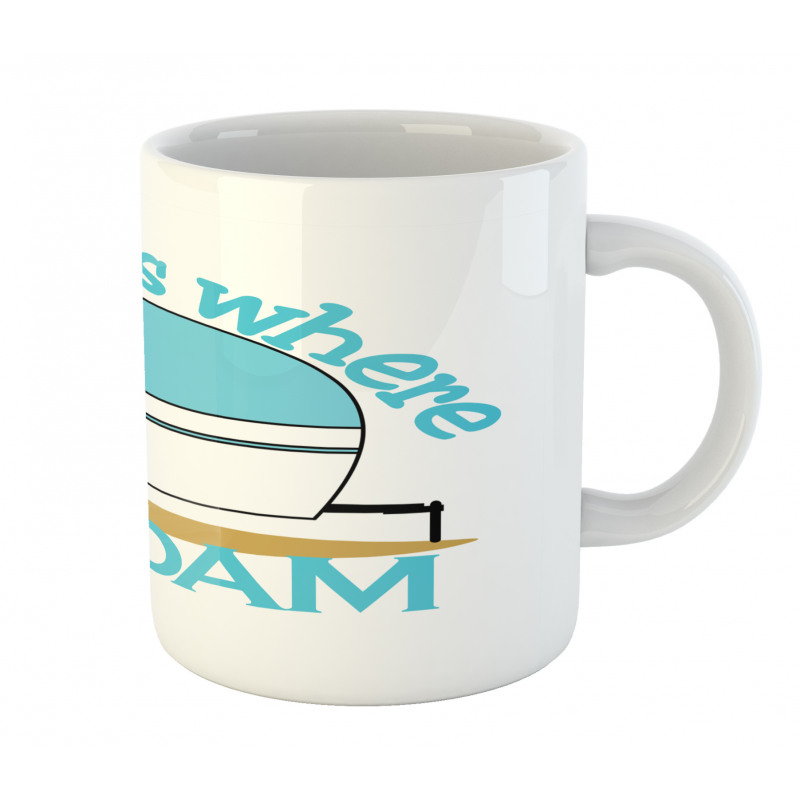 Van Adventure Wheel Motif Mug