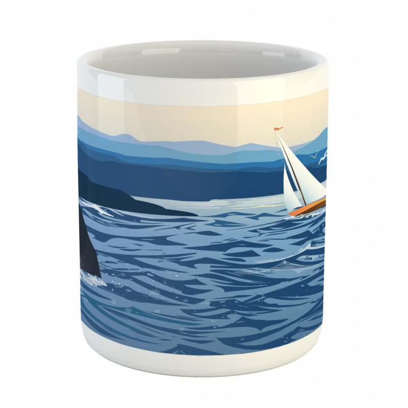 Sailboat on Water Outdoor Mug