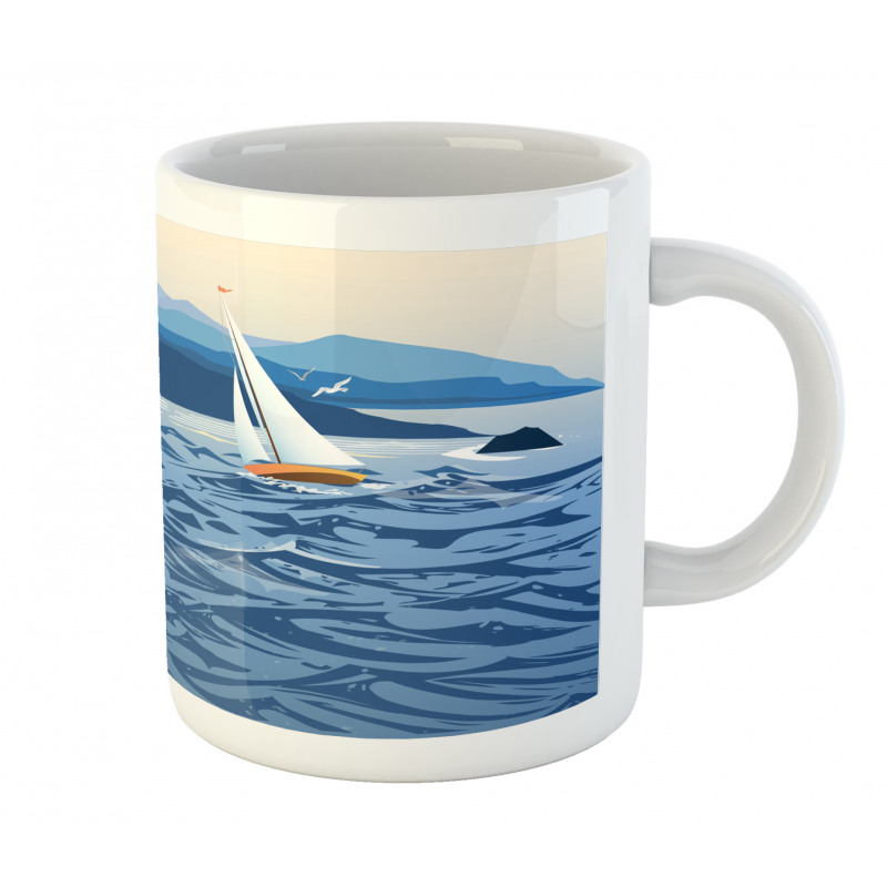 Sailboat on Water Outdoor Mug