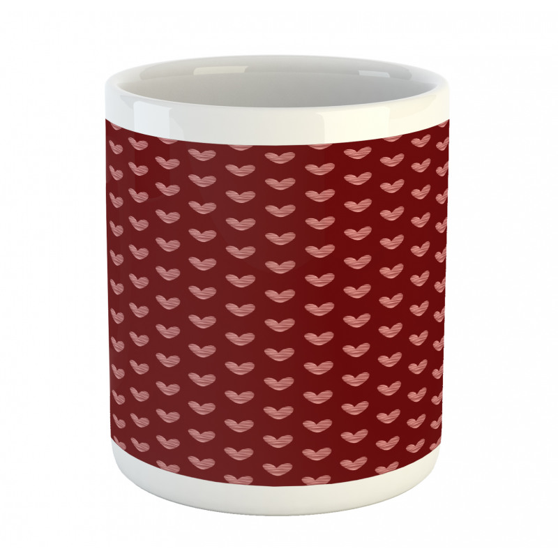 Hatched Hearts Love Mug