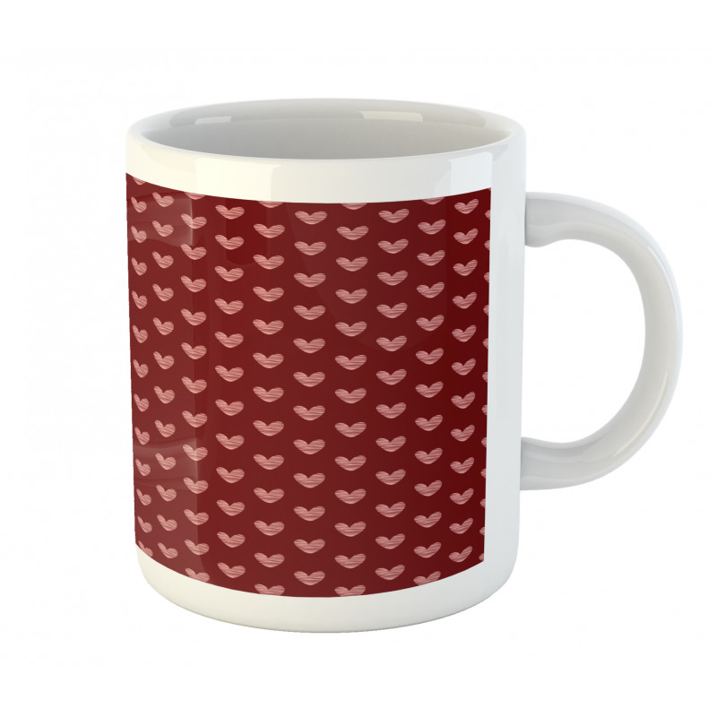 Hatched Hearts Love Mug