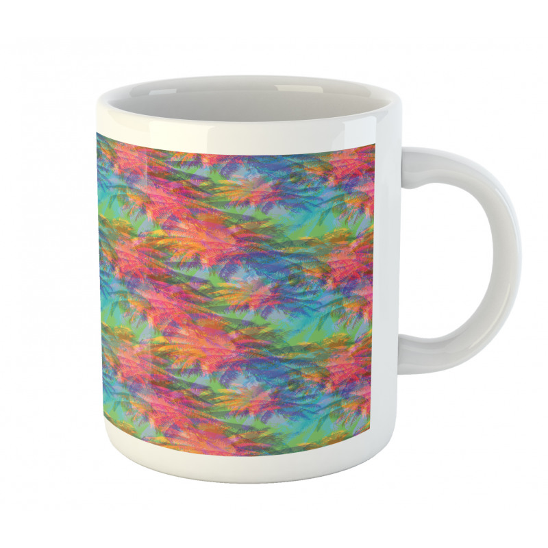 Abstract Toned Summer Palms Mug