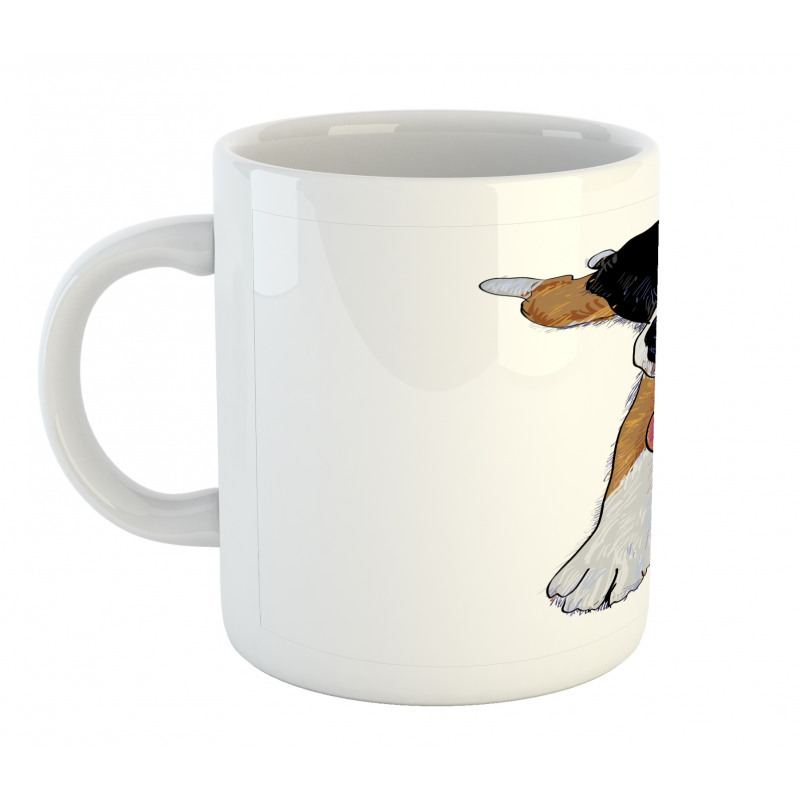 Smiling Resting Dog Sketch Mug