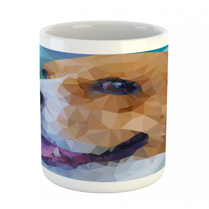 Low Poly Effect Curious Dog Mug