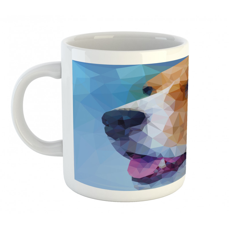 Low Poly Effect Curious Dog Mug