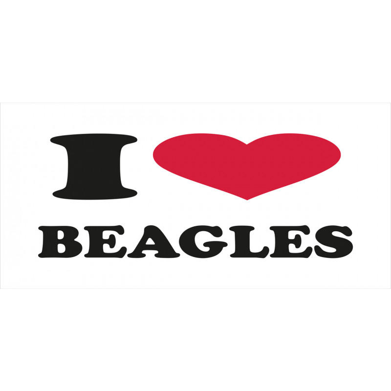 I Love Beagles Lettering Mug