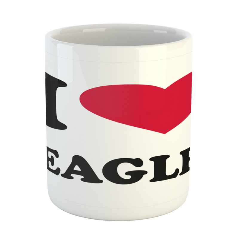 I Love Beagles Lettering Mug