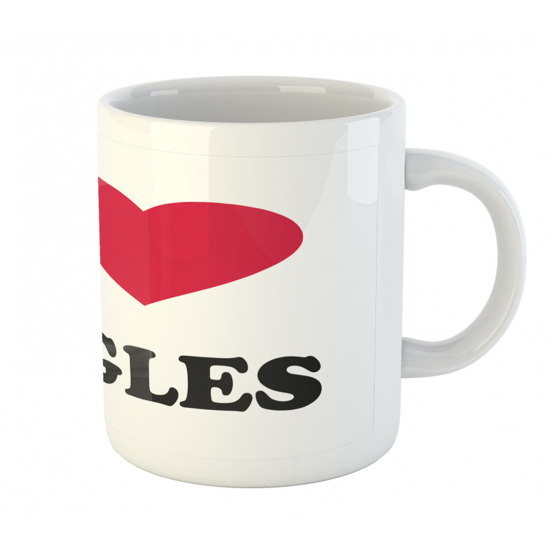 I Love Beagles Lettering Mug