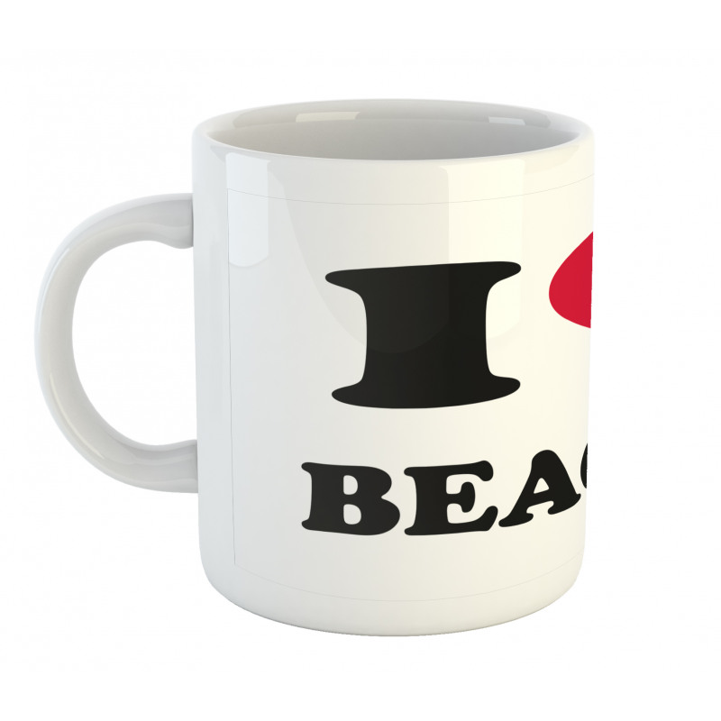 I Love Beagles Lettering Mug